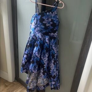 Speechless Blue Floral Kids Formal Dress